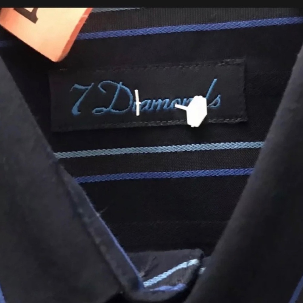 7 Diamonds Mens Long Sleeve Shirt. Size M